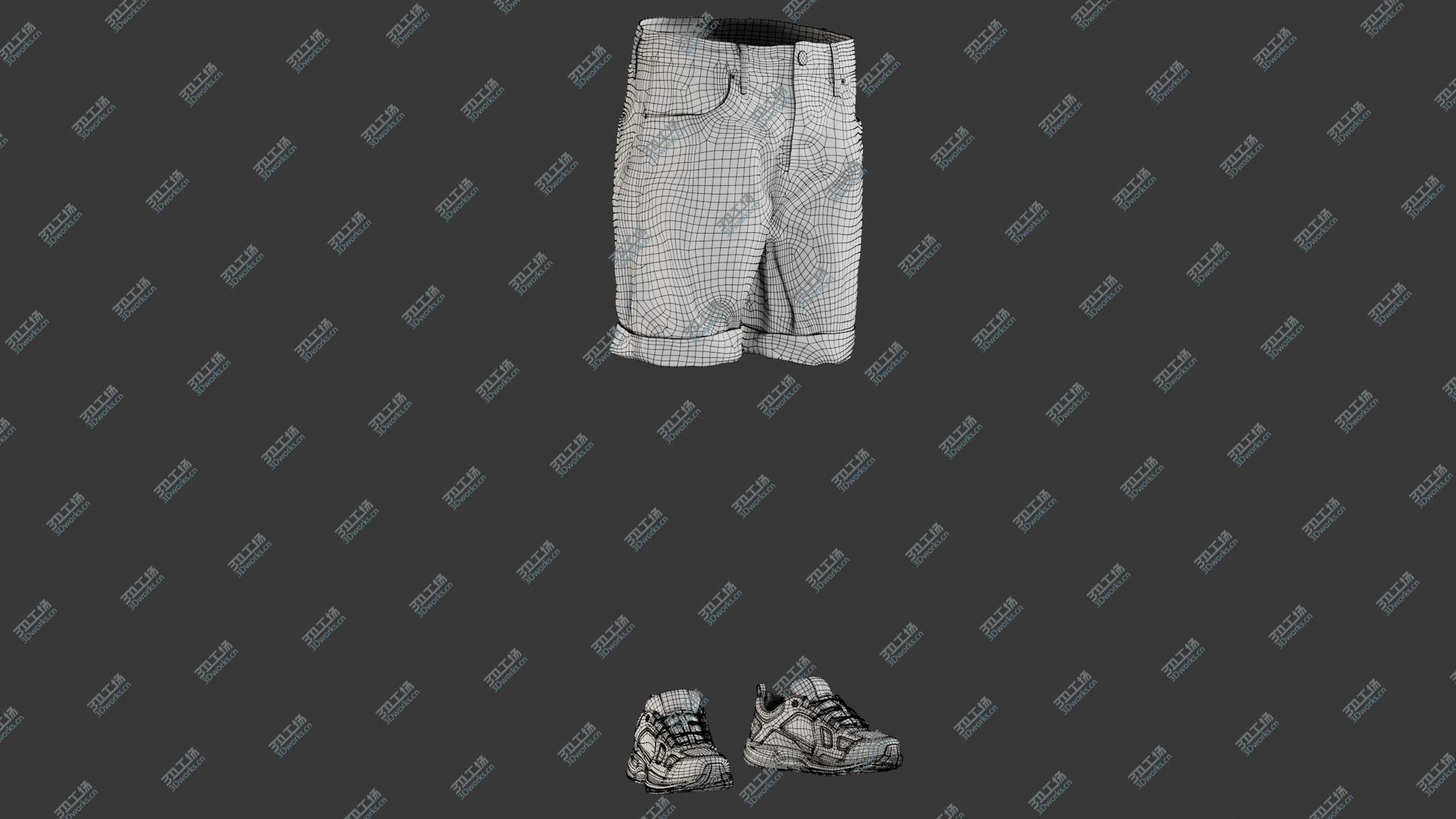 images/goods_img/202104091/3D model Men's Shorts with Sneakers 1/3.jpg